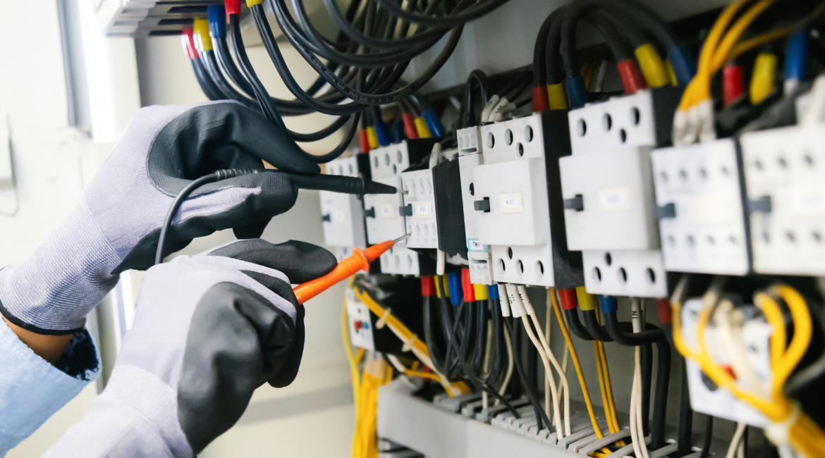 An electrical engineer improving the energy efficiency of a home in Hampshire